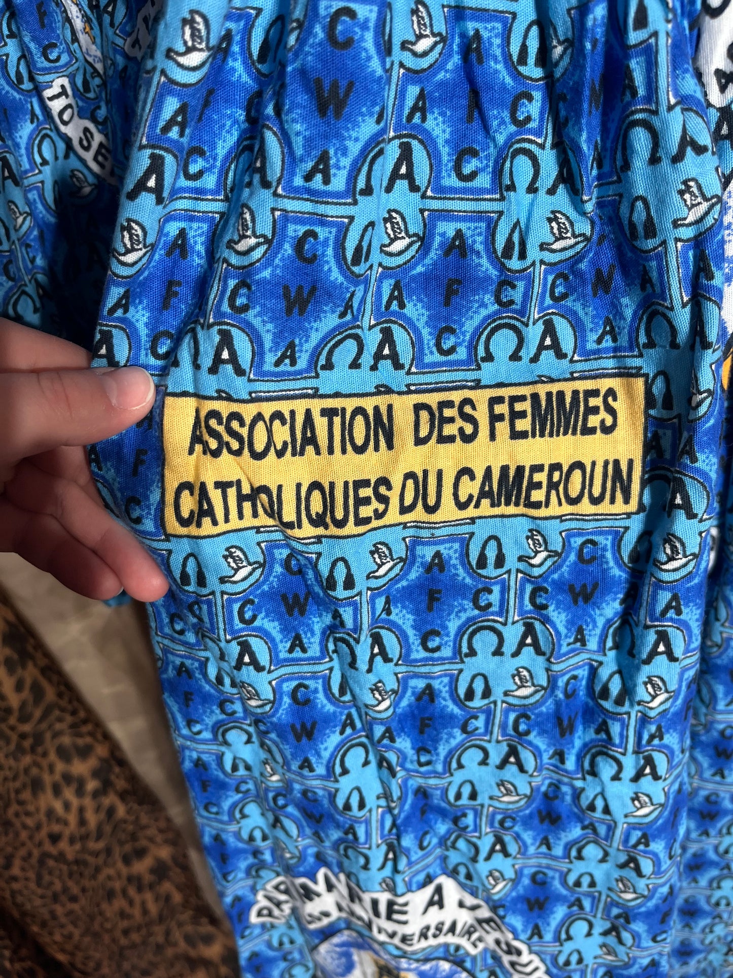Heavenly Blues | Vintage Catholic Dress from Cameroon