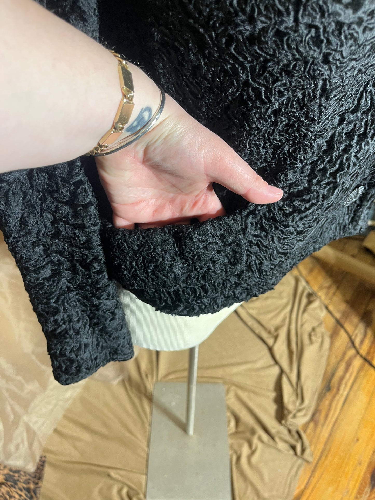 A Night at the Opera | Curly Persian Lamb Jacket with Mink Collar