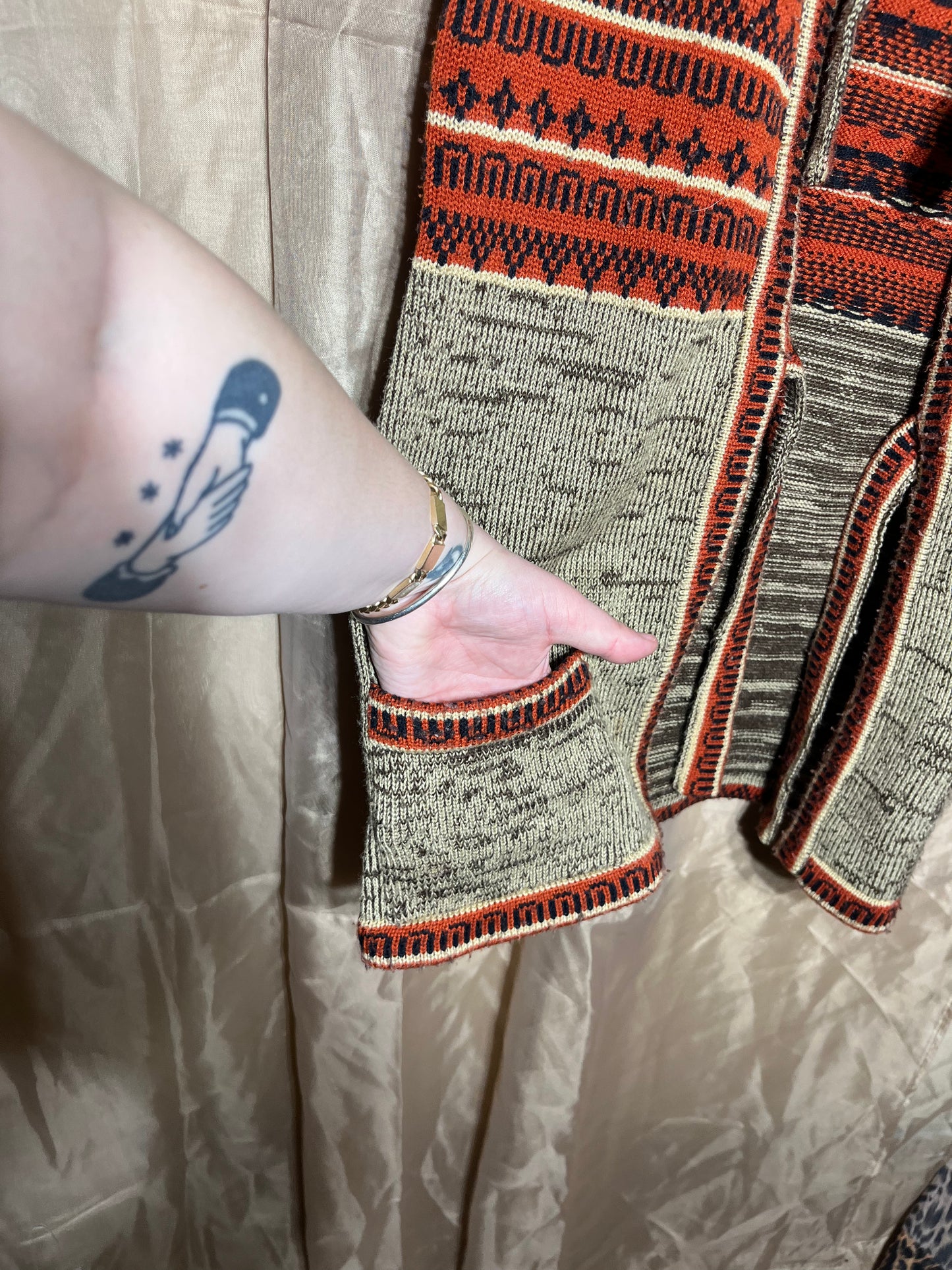 70s Tie Front Sweater Vest