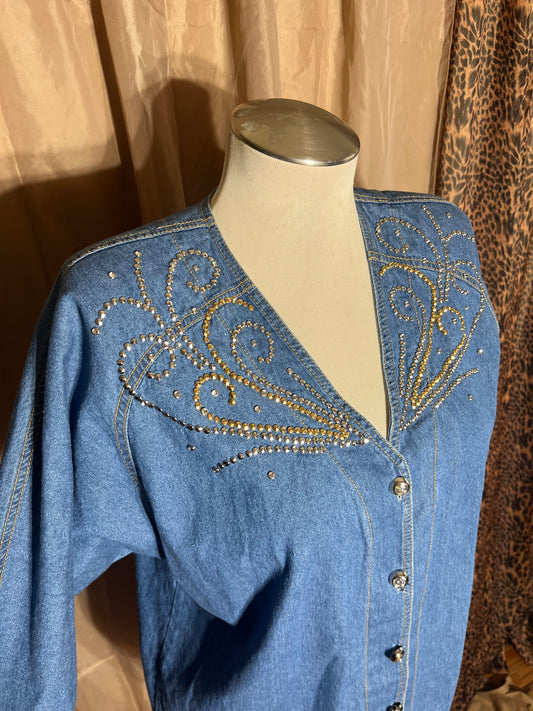 Did Someone Say Dolly Parton? | Vintage Monique Fashions Gold Studded Jacket