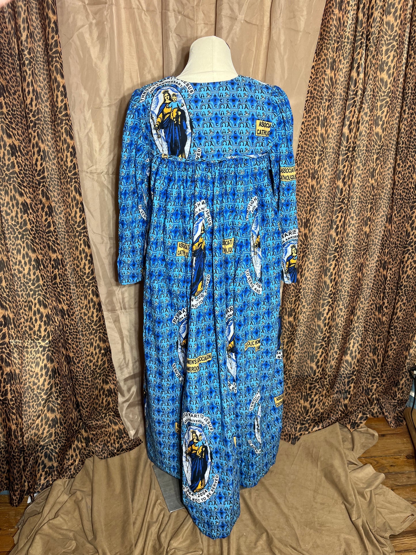 Heavenly Blues | Vintage Catholic Dress from Cameroon