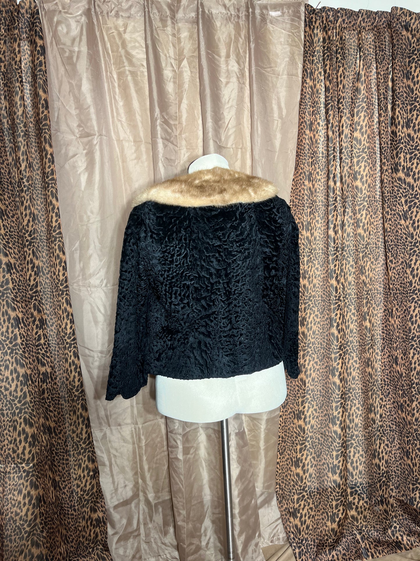 A Night at the Opera | Curly Persian Lamb Jacket with Mink Collar