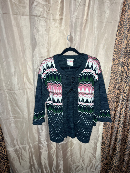 Oh So Pretty 70s Tie Front Cardigan