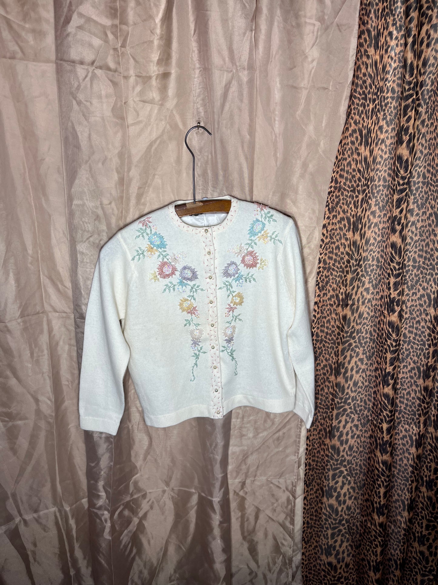 50s Sweet Beaded Cardigan