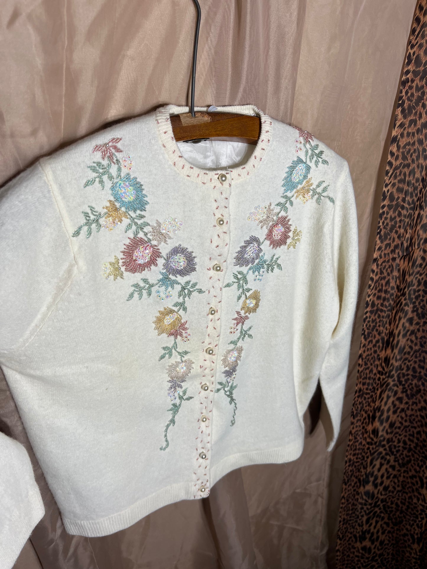 50s Sweet Beaded Cardigan
