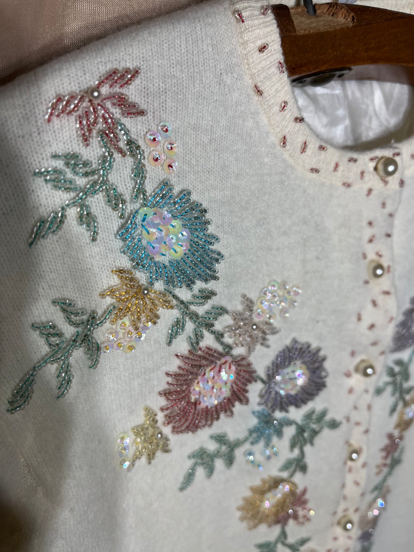 50s Sweet Beaded Cardigan