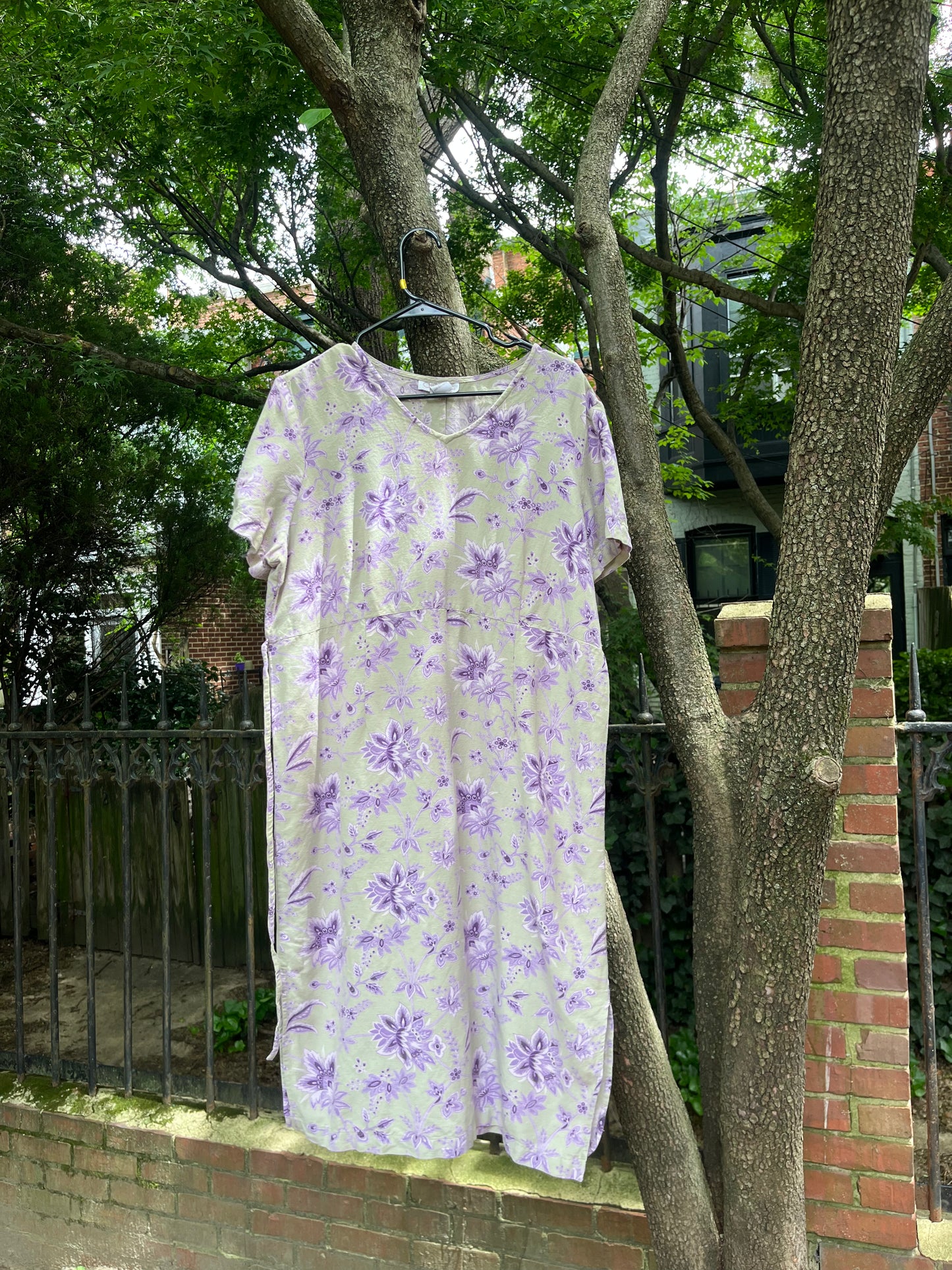 Passion Flower Linen Blend Dress
