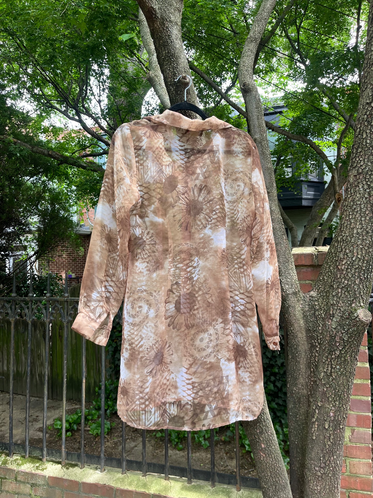 90s/Y2K Sheer Shirt Dress