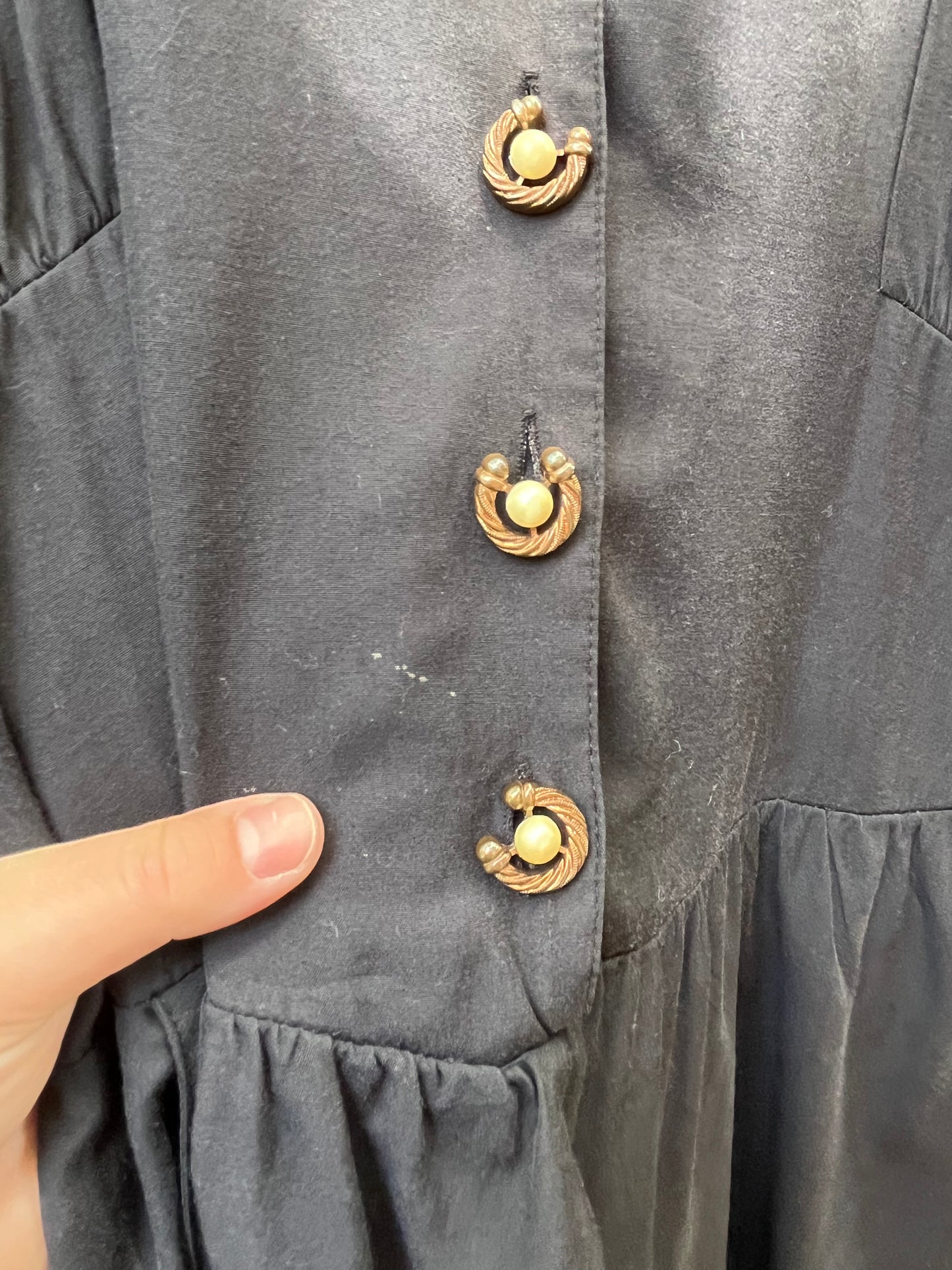 Black Batwing Button-down Sundress