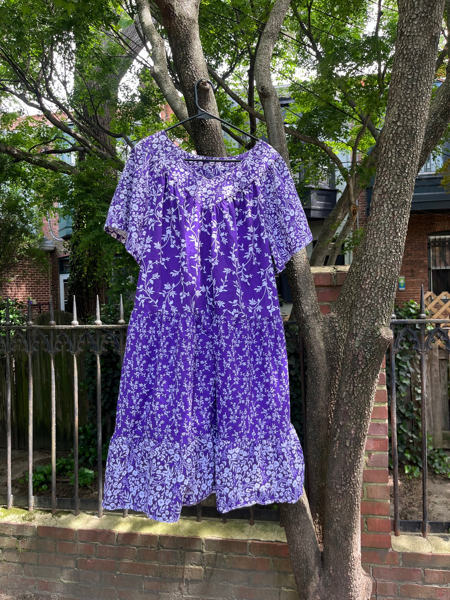 Pretty in Purple Floral House Dress