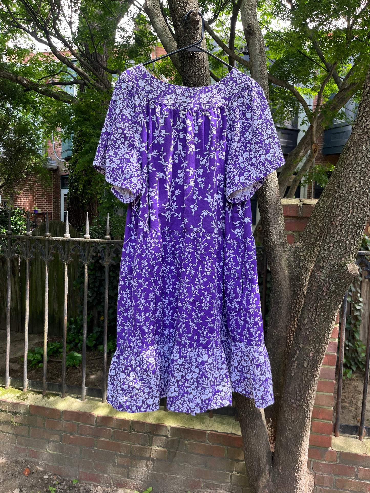 Pretty in Purple Floral House Dress