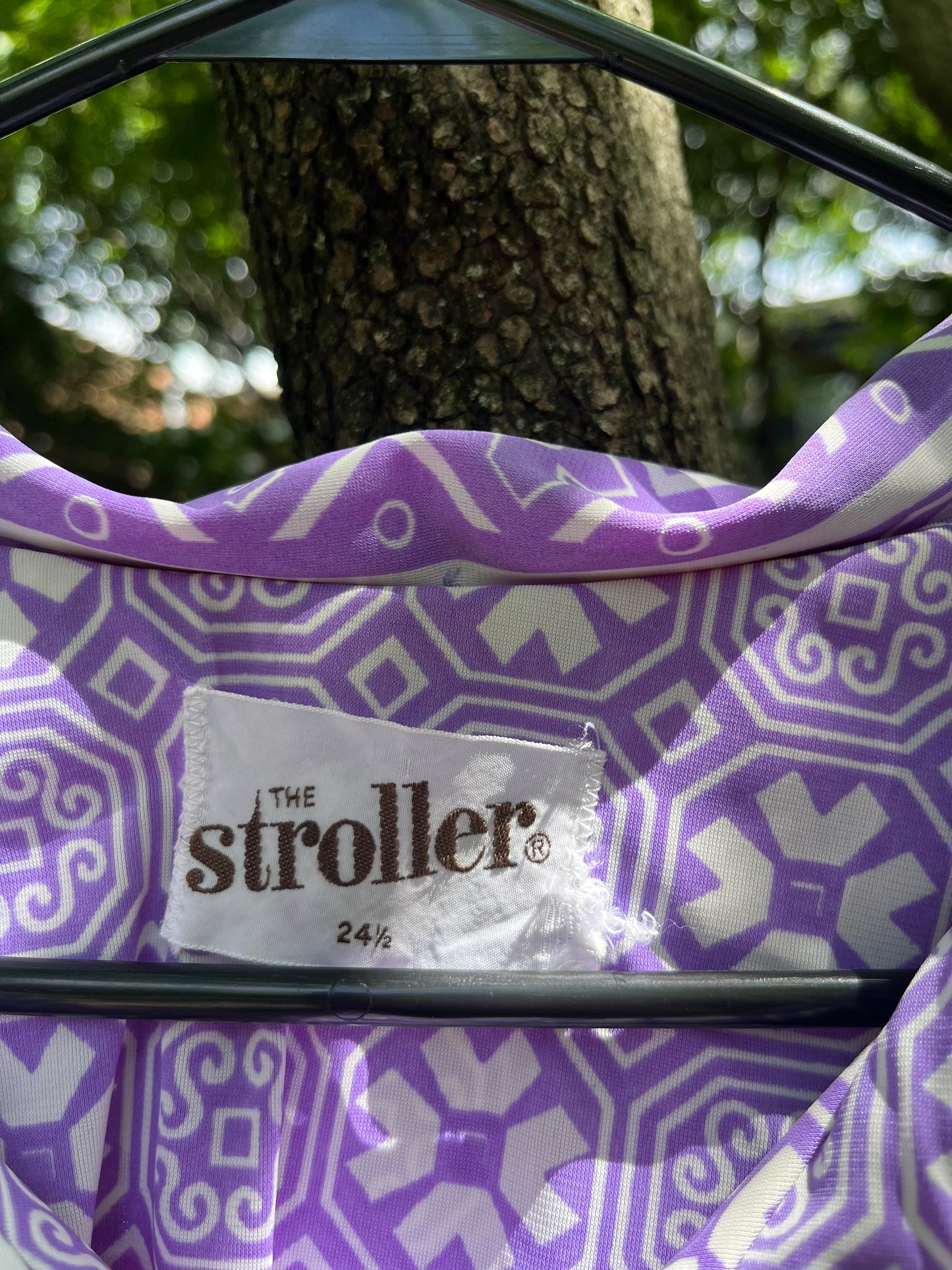 Lilac Geometric 60s Polo Dress