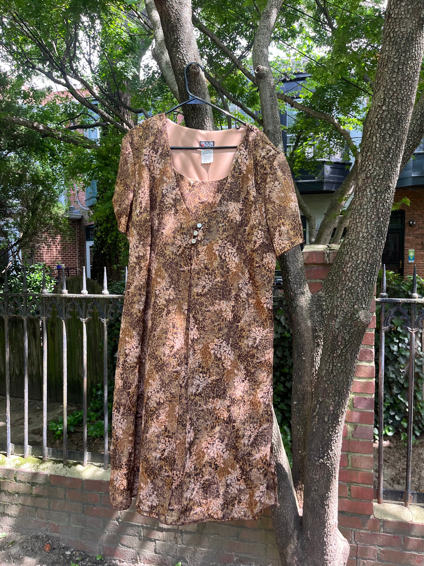 90s Floral Meets Leopard Print Dress