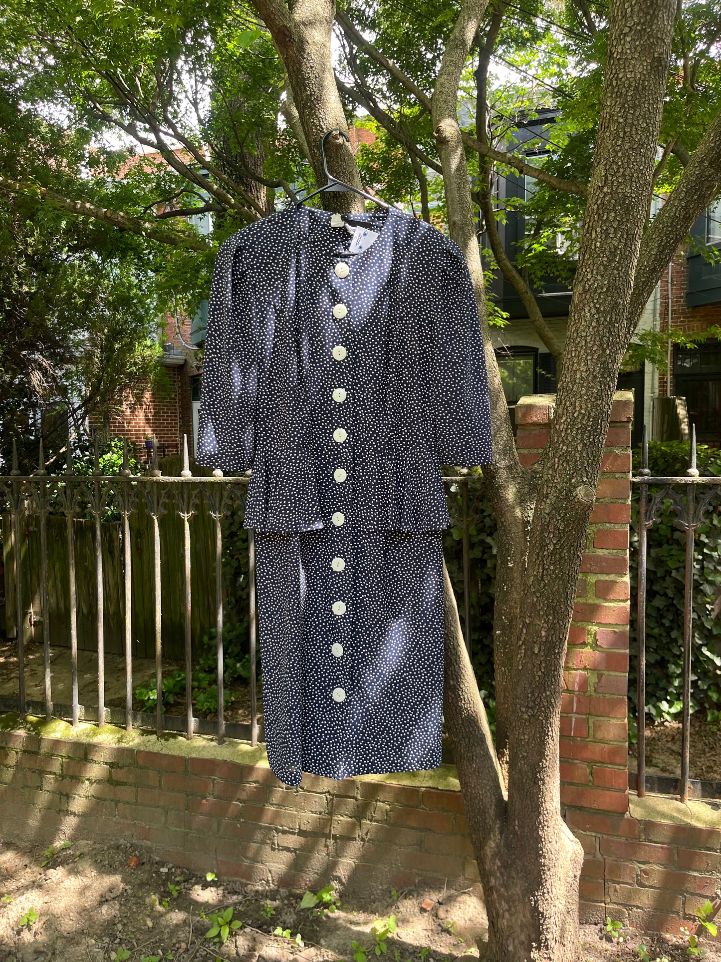 Polkadot Dream 80s Peplum Dress