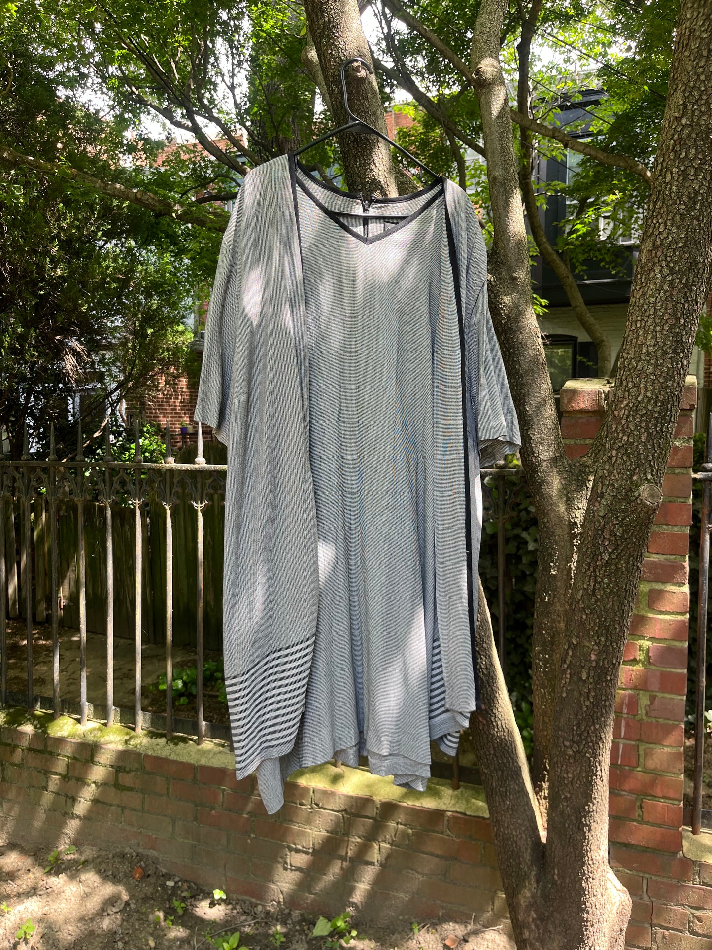 80s Office Chic Gray Dress
