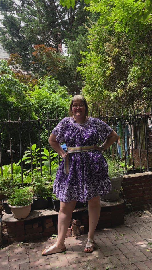 Pretty in Purple Floral House Dress